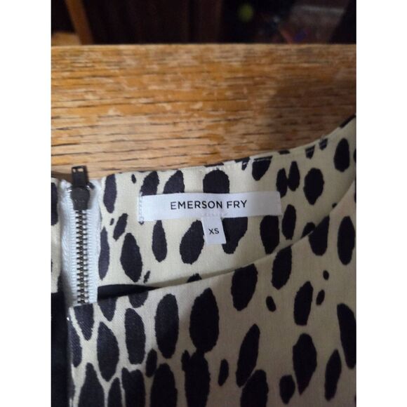 EMERSON FRY Leopard Linen London Dress Sz XS - Picture 3 of 5